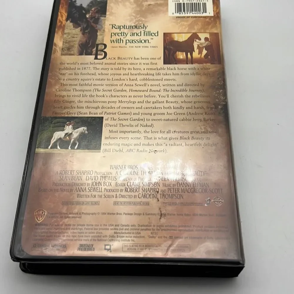 Black Beauty (VHS, 1994, Clamshell)‎ - Picture 2 of 3